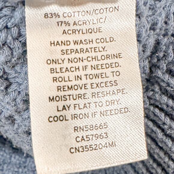 Caslon Blue & White Colorblock Split Hem Sweater, EUC, Size Small - Picture 12 of 13